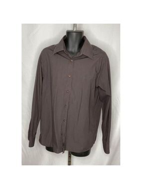 𝅺xl Mens French Connection button down brown dress shirt